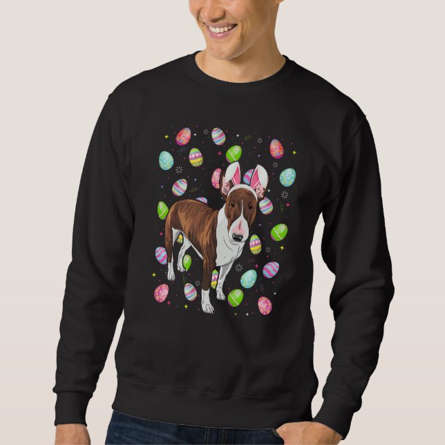 Bull Terrier Dog Easter Egg Bull Terrier Easter Su Sweatshirt (Front)