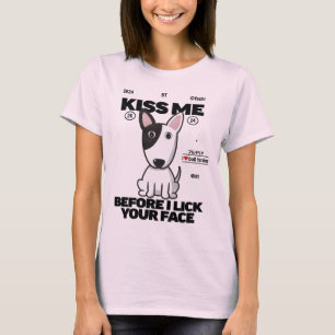 Bull Terrier dog kiss me Women's T-Shirt