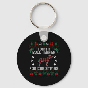Bull Terrier Dog Lover Xmas Gifts Dog Ugly Christm Key Ring