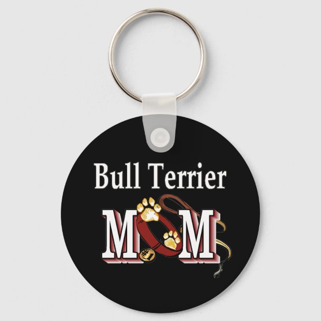 Bull Terrier Dog MOM Key Ring (Front)