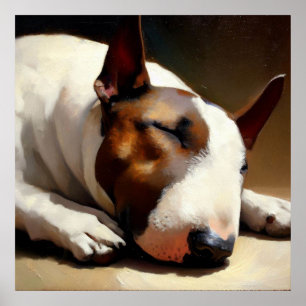 Bull Terrier Dog Poster