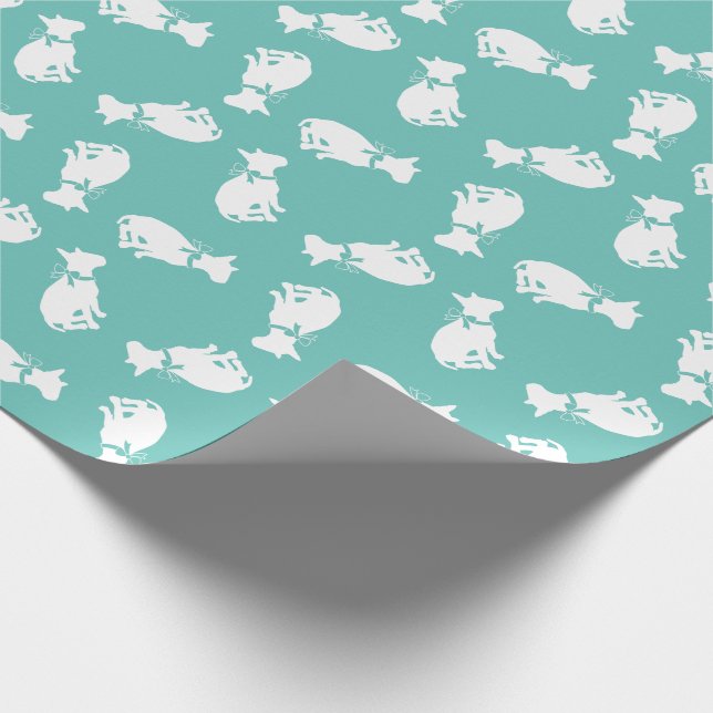 Bull Terrier Dog Puppy Wrapping Paper (Corner)