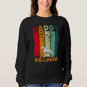 Bull Terrier Dog Retro Style Halloween Dinner Par Sweatshirt