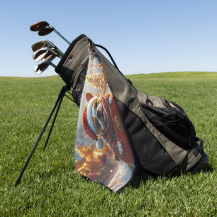 Bull Terrier Dog Roller Coaster Christmas Golf Towel