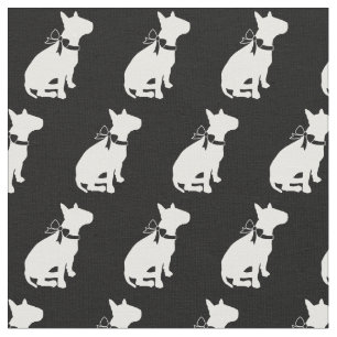 Bull Terrier Dog Silhouette Pet Fabric