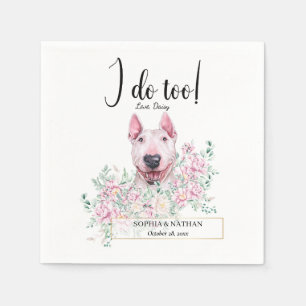 Bull Terrier Dog Wedding Cocktail Napkins