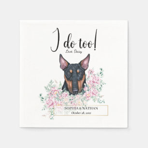 Bull Terrier Dog Wedding Cocktail Napkins