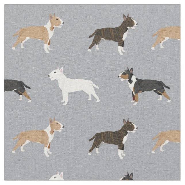 bull terrier dogs dog coats grey fabric (Close Up)
