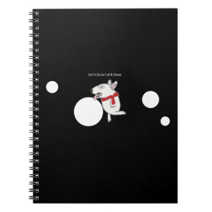 Bull Terrier enjoying Notebook