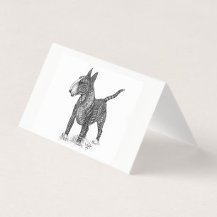 Bull Terrier Folded Card