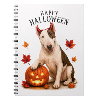 Bull Terrier Halloween Devil Dog Notebook