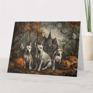 Bull Terrier Halloween Night Doggy Delight Card