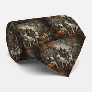 Bull Terrier Halloween Night Doggy Delight Tie