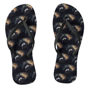 Bull Terrier Halloween Scary Jandals