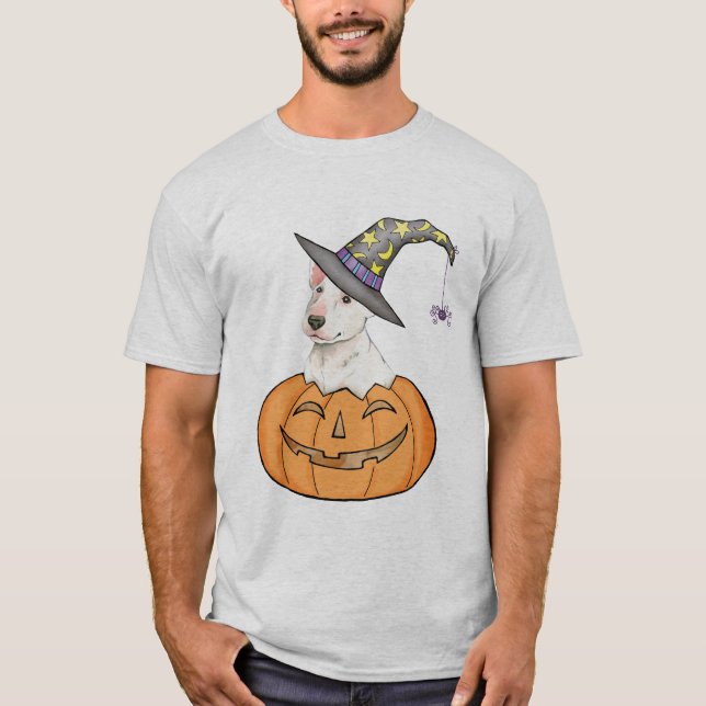 Bull Terrier Halloween T-Shirt (Front)