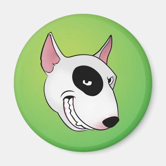 bull terrier head magnet (Front)