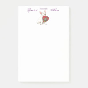 Bull Terrier Heart Mum Post-it Notes