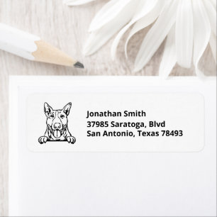 BULL TERRIER   Image on Return Address