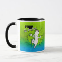 Bull Terrier "It's Friday" Cartoon Coffee Mug