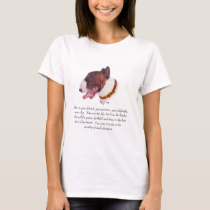 Bull Terrier Keepsake, Female Dog T-Shirt