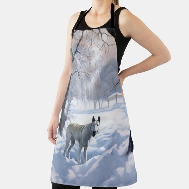 Bull Terrier Let It Snow Christmas  Apron (Insitu)