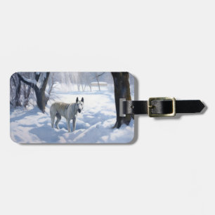 Bull Terrier Let It Snow Christmas  Luggage Tag