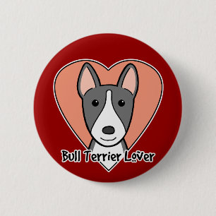 Bull Terrier Lover 6 Cm Round Badge