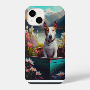 Bull Terrier on a Paddle: A Scenic Adventure iPhone 14 Case