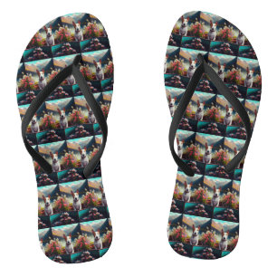 Bull Terrier on a Paddle: A Scenic Adventure Jandals