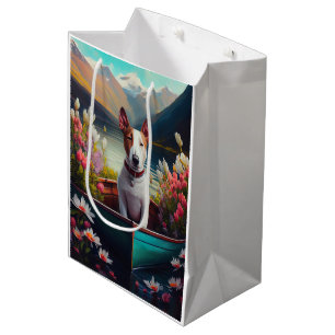 Bull Terrier on a Paddle: A Scenic Adventure Medium Gift Bag
