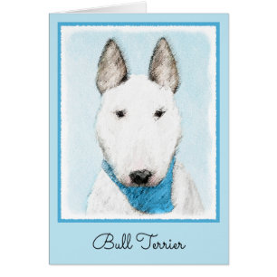 Bull Terrier Painting - Cute Original Dog Art