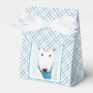 Bull Terrier Painting - Cute Original Dog Art Favour Box