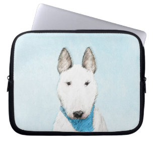 Bull Terrier Painting - Cute Original Dog Art Laptop Sleeve