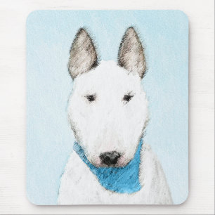 Bull Terrier Painting - Cute Original Dog Art Mouse Pad