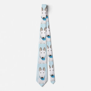Bull Terrier Painting - Cute Original Dog Art Tie