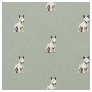 Bull terrier pattern fabric