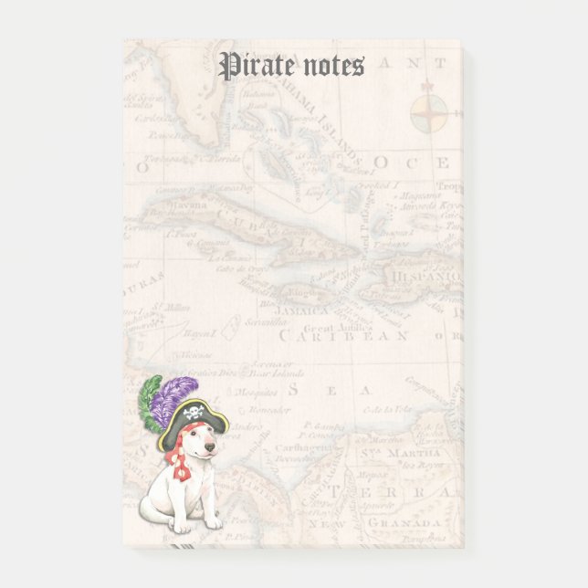 Bull Terrier Pirate Post-it Notes (Front)