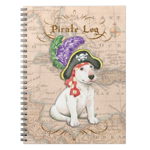 Bull Terrier Pirate Spiral Notebook