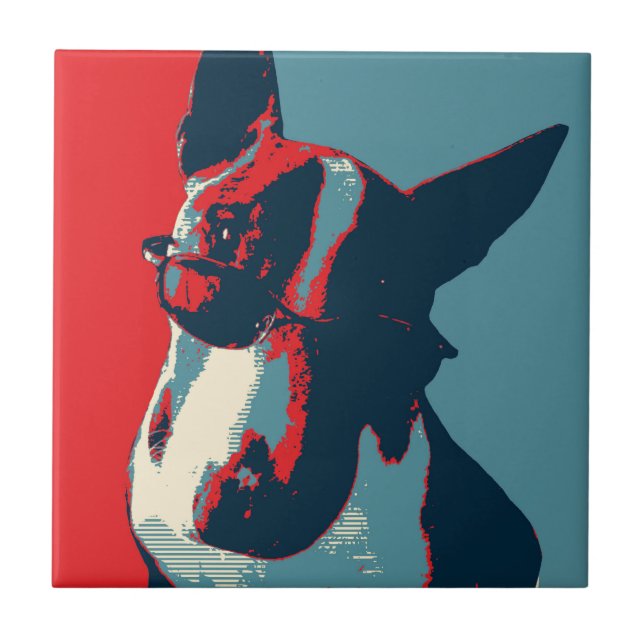 Bull Terrier Political Parody Tile (Front)