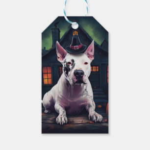 Bull Terrier Pumpkins Halloween Scary Gift Tags