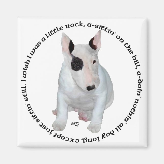 Bull Terrier Puppy Ditties Magnet (Front)