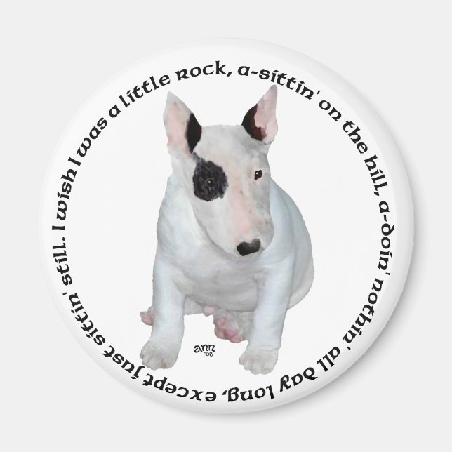Bull Terrier Puppy Ditties Magnet (Front)