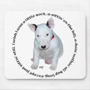 Bull Terrier Puppy Ditties Mouse Pad