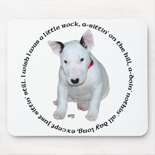 Bull Terrier Puppy Ditties Mouse Pad (Front)