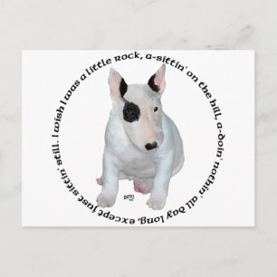Bull Terrier Puppy Ditties Postcard