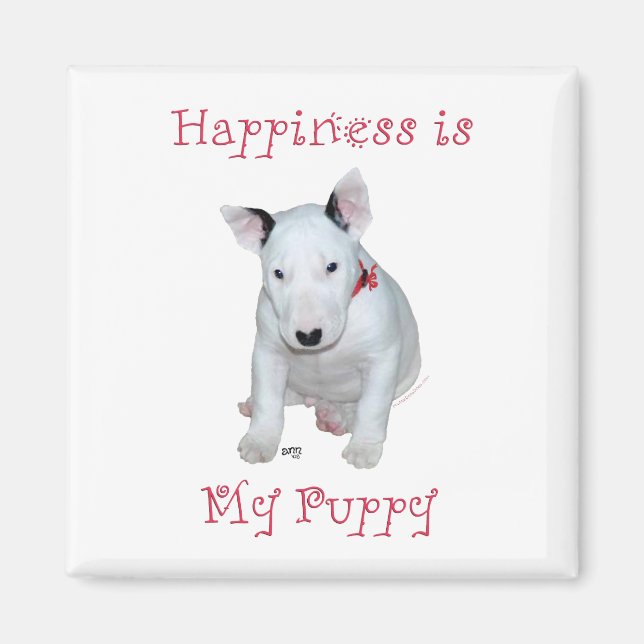 Bull Terrier Puppy Magnet (Front)