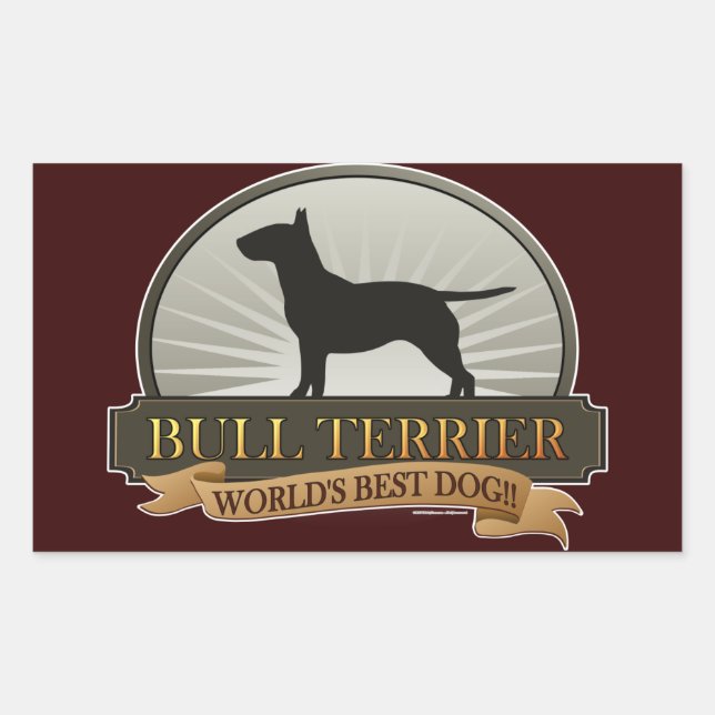 Bull Terrier Rectangular Sticker (Front)