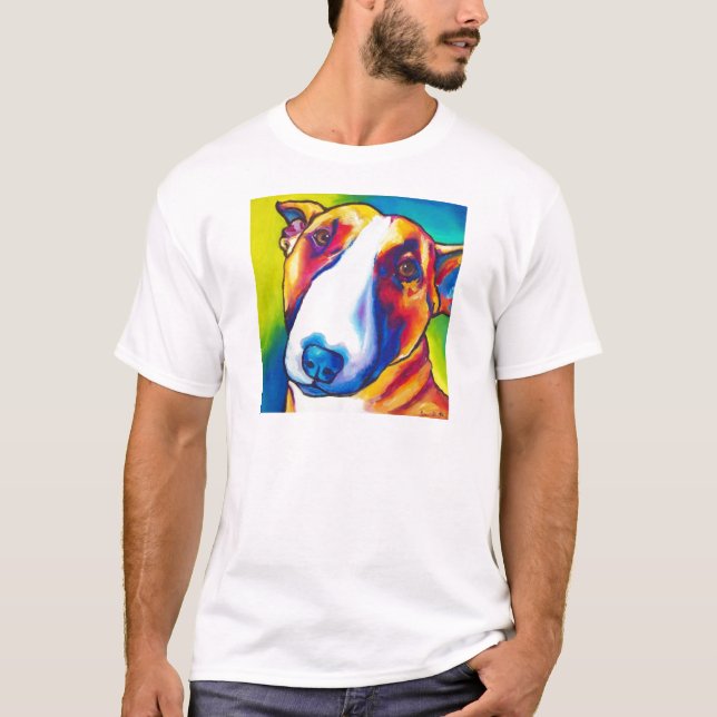 bull terrier red and white 2 T-Shirt (Front)