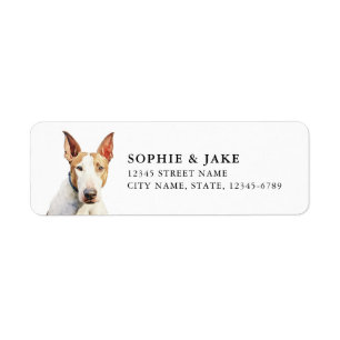 Bull Terrier Return Address Label