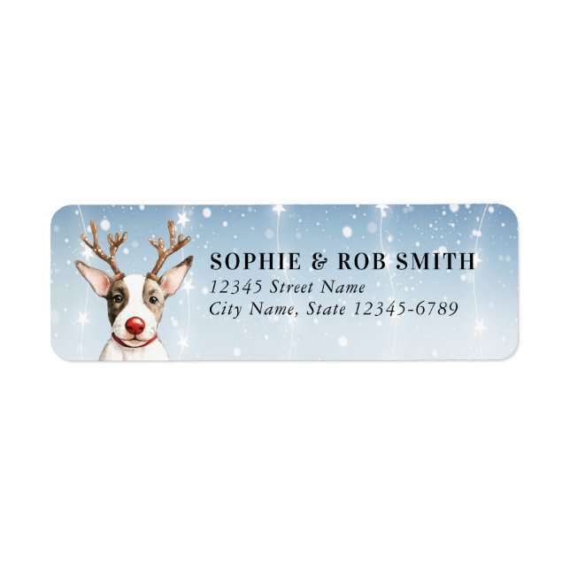 Bull Terrier Return Address Label (Front)